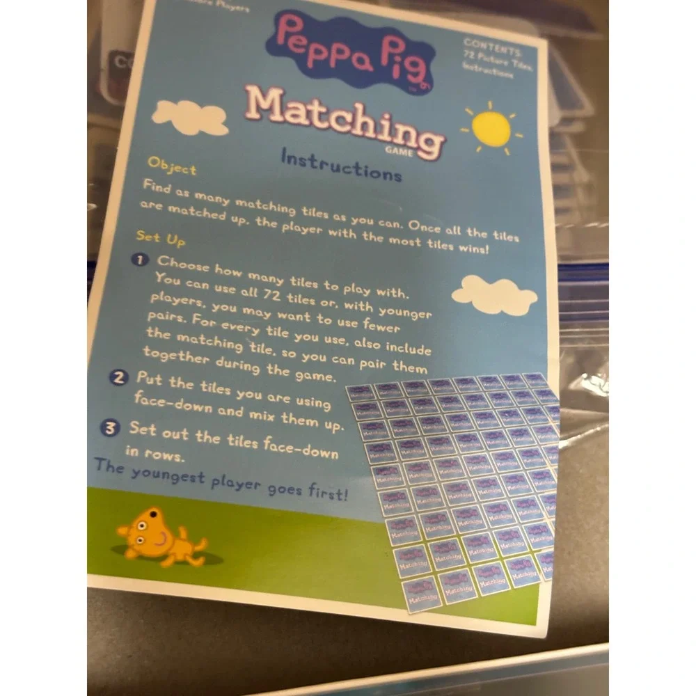 Wonder Forge Peppa Pig Matching Game Preschool Fun Picture‎ Matching Activity